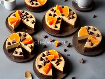 Individual Orange and Chocolate Cheesecakes