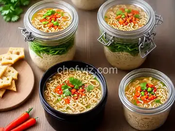 Instant Noodles or Soup in a jar (Nadiya Hussein�s Time to Eat book)