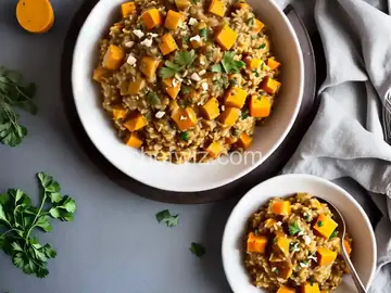 Instant Pot Butternut Squash Risotto with Mushrooms
