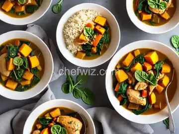 Instant Pot Chicken Tagine with Butternut Squash and Spinach
