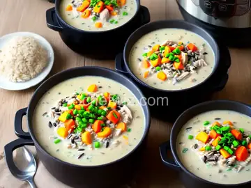 Instant Pot Chicken and Wild Rice Chowder