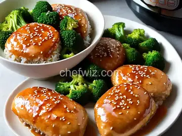 Instant Pot Frozen Chicken Teriyaki with Rice and Broccoli