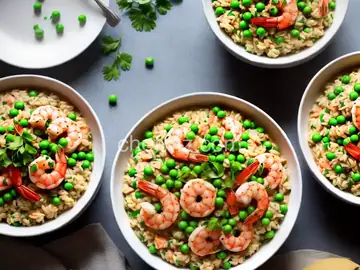 Instant Pot Shrimp Risotto with Peas