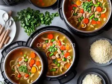 Instant Pot® Turkey Soup with Pasta and Vegetables