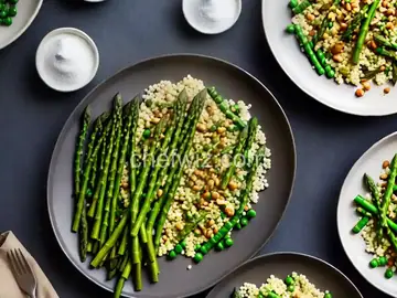 Israeli Couscous with Asparagus, Peas, and Sugar Snaps
