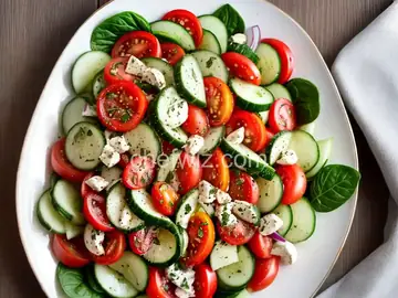 Israeli Tomato and Cucumber Salad