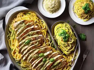 Italian Chicken Pesto with Spaghetti Squash
