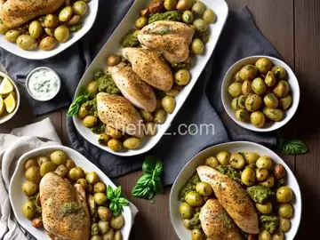 Italian Chicken with Pesto Potatoes