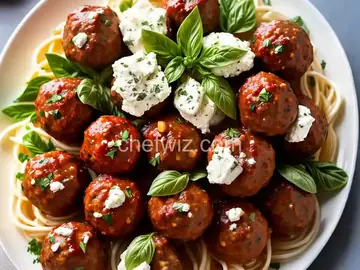Italian Cocktail Meatballs with Herbs and Ricotta