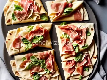 Italian Flatbread (Piadina) with Fontina and Prosciutto