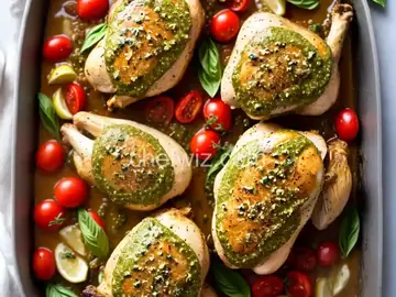 Italian Pesto Roasted Chicken