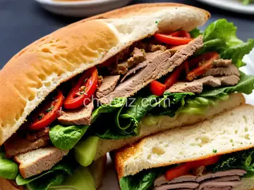 Italian Pork Sandwich with Broccoli Rabe and Sharp Provolone