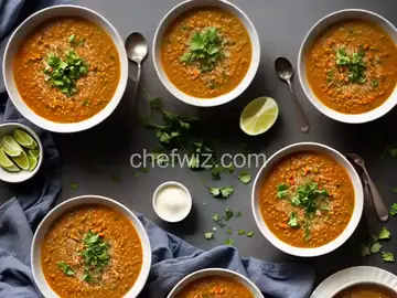 Italian Red Lentil and Brown Rice Soup