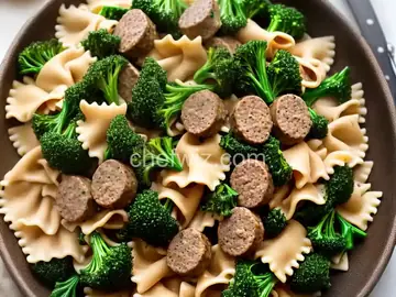 Italian Sausage with Farfalle and Broccoli Rabe