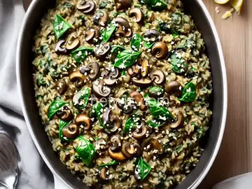 Italian Spinach-Mushroom Risotto