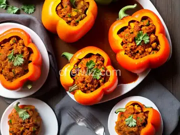 Jack-o'-Lantern Stuffed Peppers