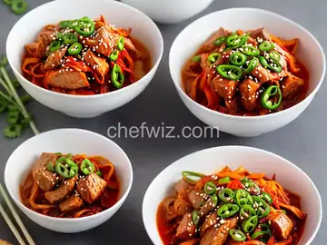 Jaeyook Kimchi Bokum (Korean Spicy Marinated Pork With Chiles and Kimchi) Recipe