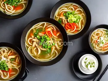 Japanese Nabeyaki Udon Soup