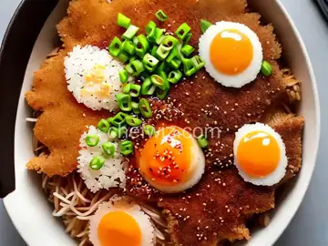 Japanese-Style Crispy Fried Pork Bowl (Tonkatsu Donburi)