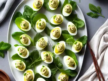 Japanese Wasabi Deviled Eggs
