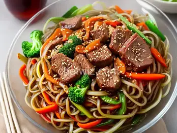 Japchae (Korean Glass Noodles With Pork and Vegetables) Recipe