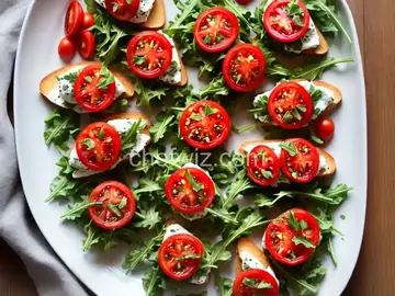 Jen's Tomato Arugula Bruschetta