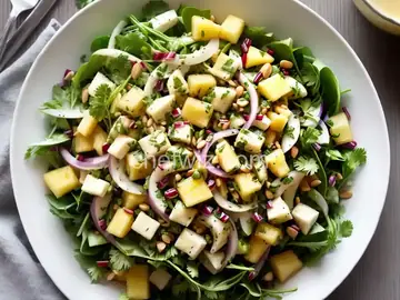 Jicama and Pineapple Salad in a Cilantro Vinaigrette