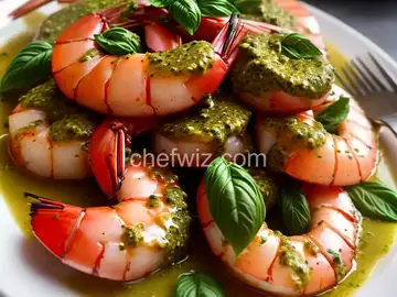 Jumbo Shrimp with Basil and Mint Pesto