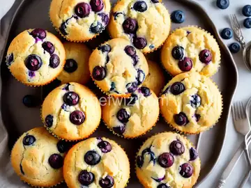 Jumbo Sour Cream Blueberry Muffins