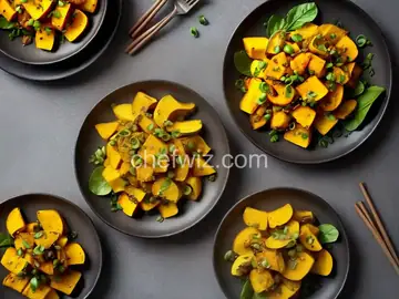 Kabocha Squash and Scallion Tempura