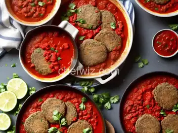 Kafta bi Bandora (Palestinian Ground Meat Patties in Tomato Sauce)