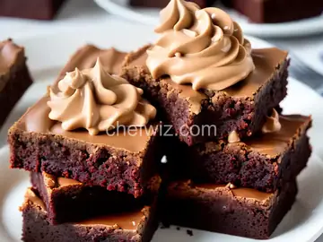Kahlua Brownies with Peanut Butter