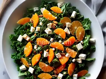 Kale, Clementine and Feta Salad with Honey-Lime Dressing