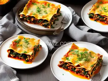 Kale Lasagna with Meat Sauce