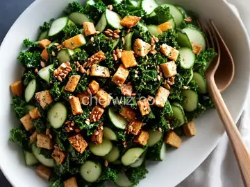 Kale and Cucumber Salad With Roasted Ginger Dressing