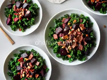 Kale with Roasted Beets and Bacon