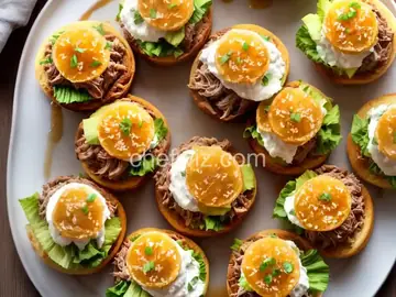 Kalua Pork Sliders with Pineapple Ginger Drizzle