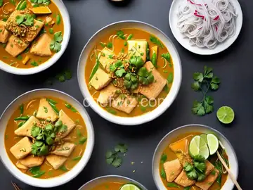 Kanom Jeen Nam Ya (Thai Fish Curry with Rice Noodles)