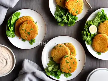 Keto Air Fryer Salmon Cakes with Sriracha Mayo