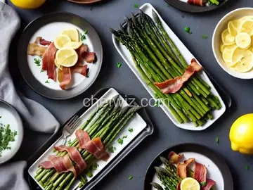 Keto Bacon-Wrapped Asparagus with Lemon Aioli