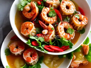 Khanom Jeeb (Pork and Shrimp Dumplings)