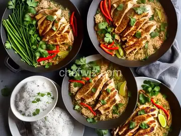 Khao Man Gai Thai Chicken and Rice (Healthy Version)