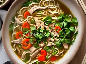 Khao Piak Sen (Lao Chicken Noodle Soup) Recipe