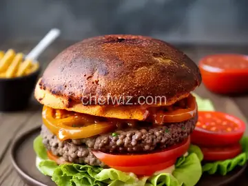 Killer Inside Out Burger with Worcestershire Tomato Ketchup