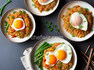 Kimchi Fried Rice with Fried Egg