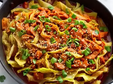 Kimchi-Style Sautéed Cabbage