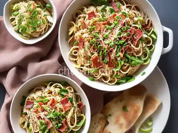 Kohlrabi Noodles with Bacon and Parmesan