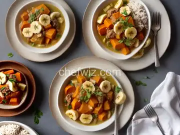 Kolak Ubi and Pisang (Stewed Sweet Potato and Banana in Coconut Milk)