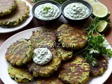 Kolokithokeftedes (Greek Zucchini Fritters) with Tzatziki Recipe
