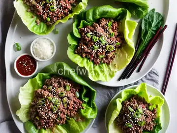 Korean-Inspired Ground Beef Lettuce Wraps